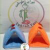 مخفیگاه مثلثی پرنده از جنس پارچه باکیفیت و بهداشتی در دو رنگ آبی و نارنجی موجود در تهران طوطی